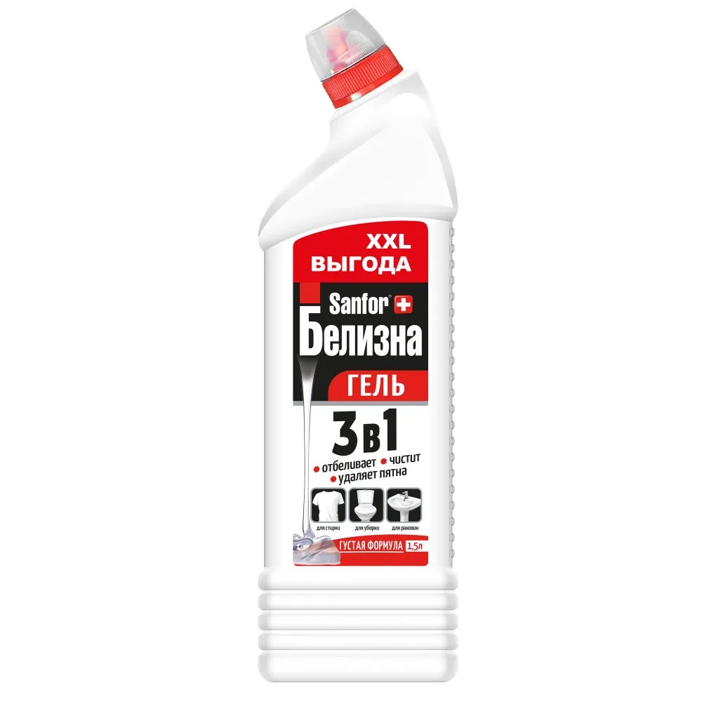 Средство дезинфицирующее 3в1 "Sanfor Белизна гель"