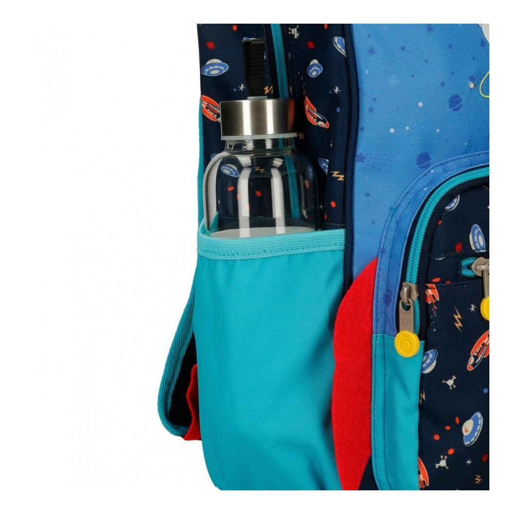 Рюкзак "Outer space" на колесиках, телескопическая ручка, разноцветный - 4