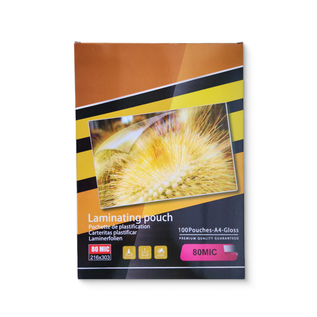 Пленка для ламинирования, А4, 80 мкм, 100 шт, глянцевая