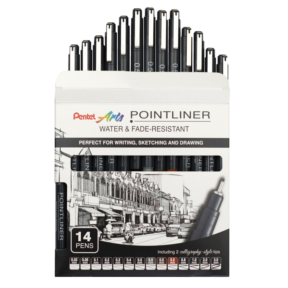 Набор ручек капиллярных "Pointliner", 14 шт, ассорти - 2