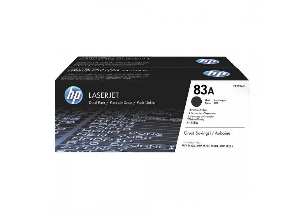 Картридж HP "83A LaserJet Pro", 2x1500 стр, черный