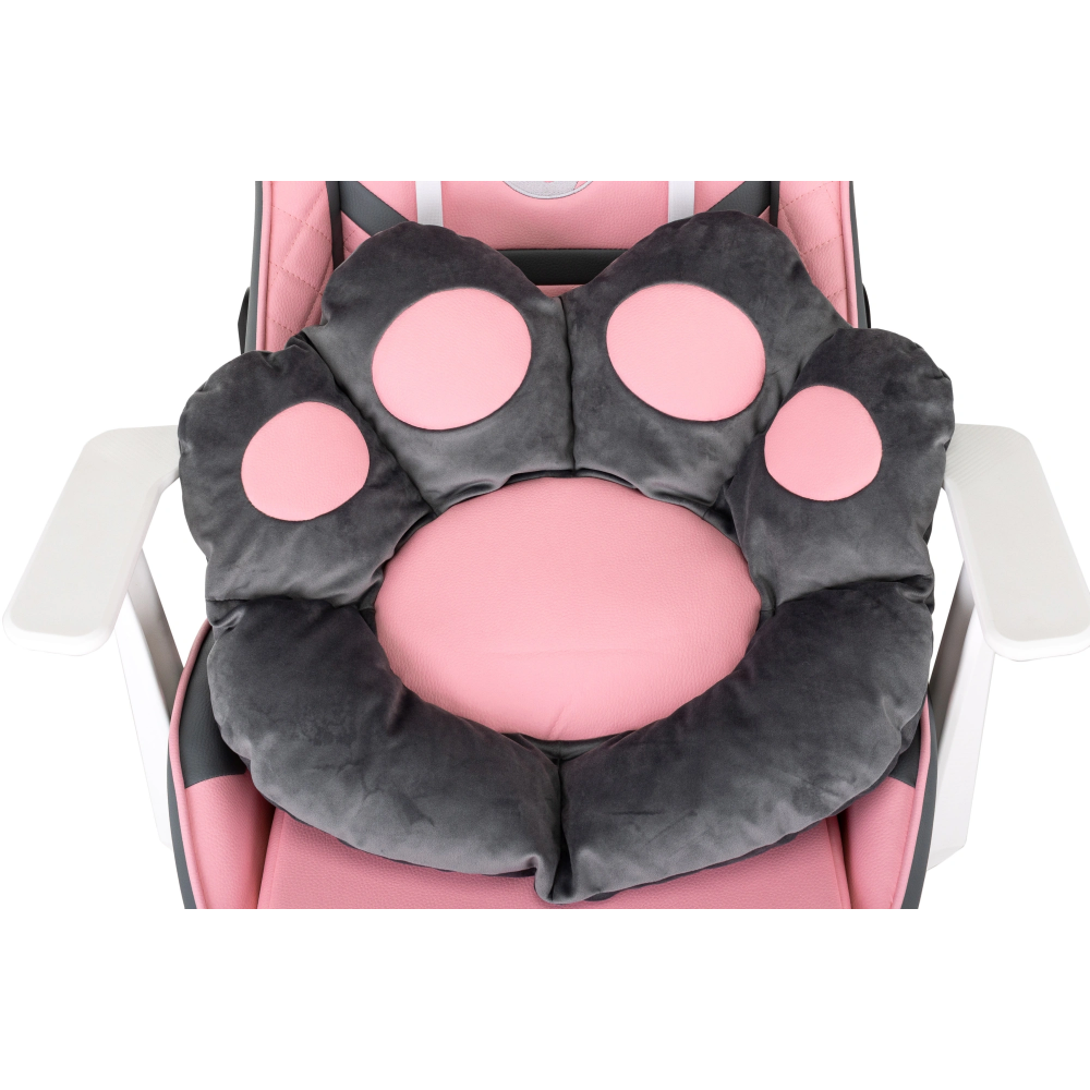 Кресло игровое Бюрократ Knight "Catzy", экокожа, пластик, серый, розовый - 18