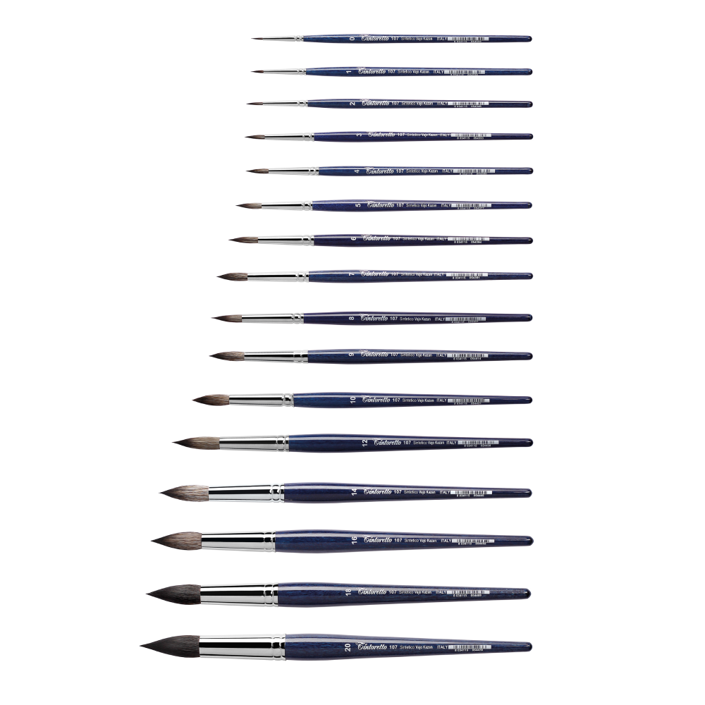 Кисть для рисования "Tintoretto", синтетика, имитация белки, круглая, №7 - 2