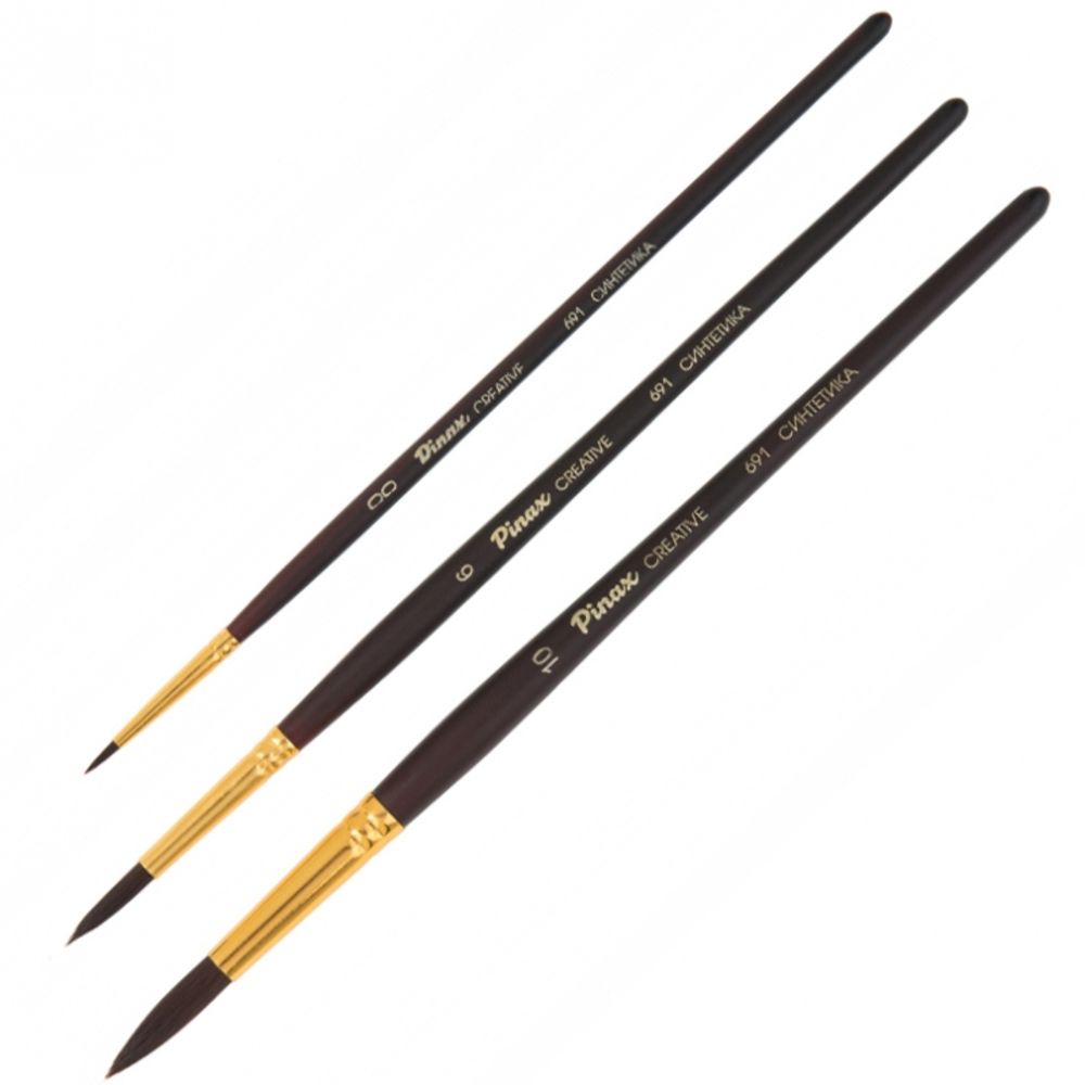 Кисть для рисования "Pinax CREATIVE", синтетика жесткая, круглая, №000 - 2