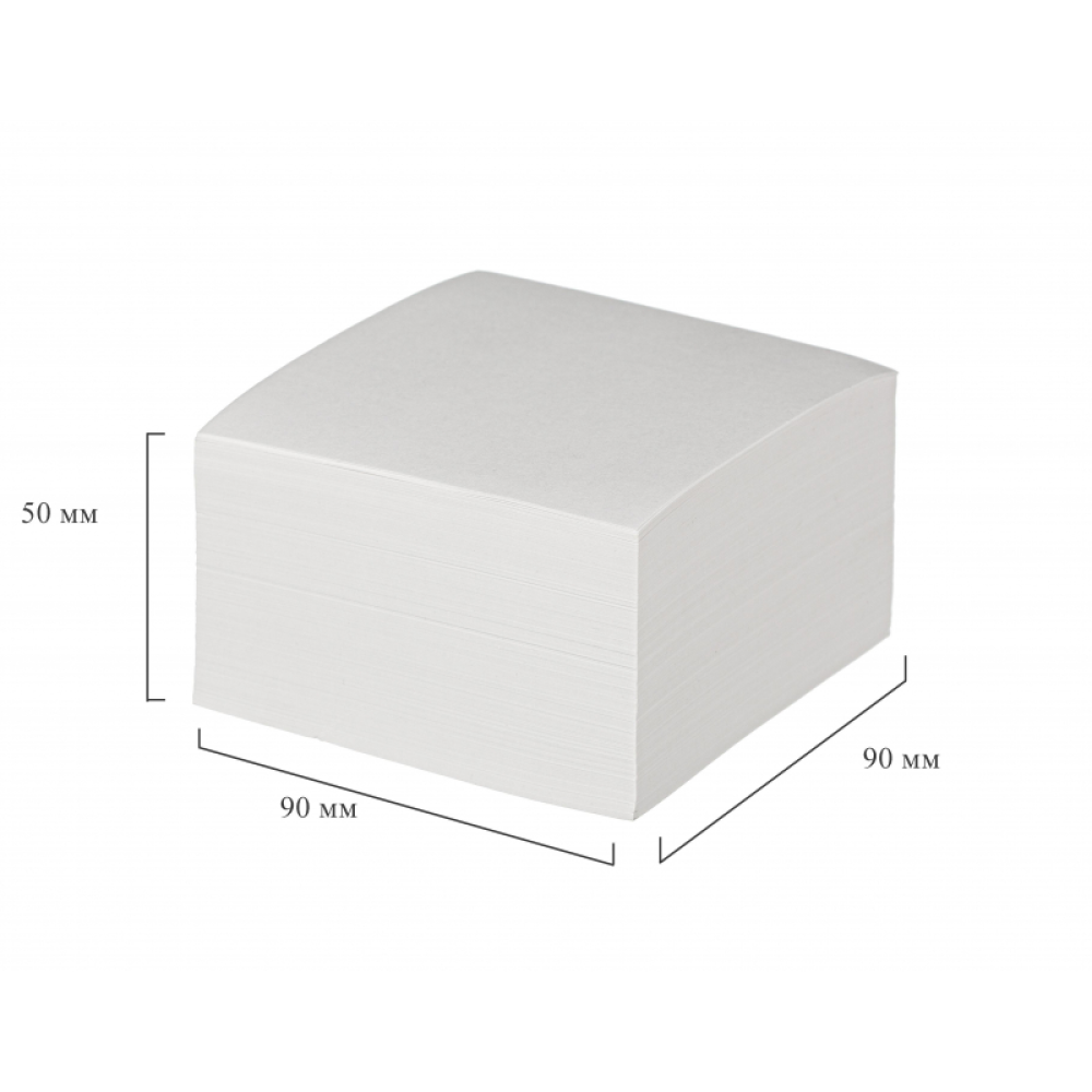 Бумага для заметок "Attache Economy", 90x90x50 мм, белый