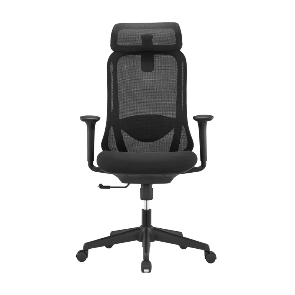 Кресло для руководителя SitZone U-090A, сетка, ткань, пластик, черный - 2