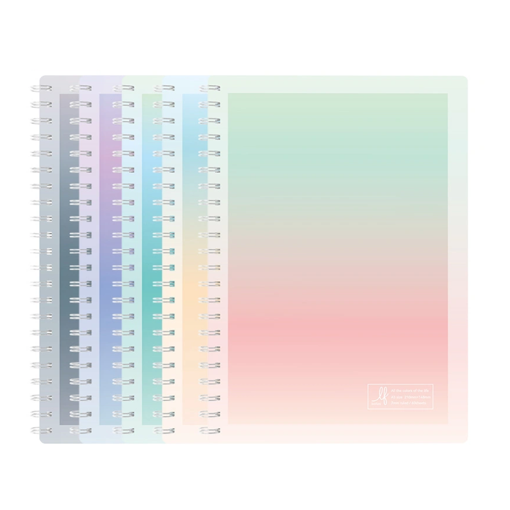 Блокнот "Deli", А5, 60 листов, в линейку, градиент ассорти