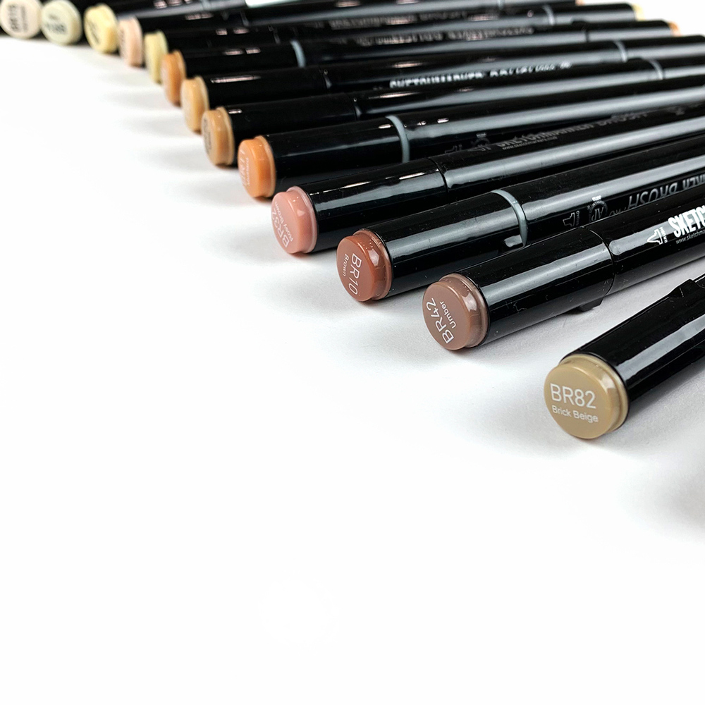 Маркер перманентный двусторонний "Sketchmarker Brush", B50 синий шторм - 3