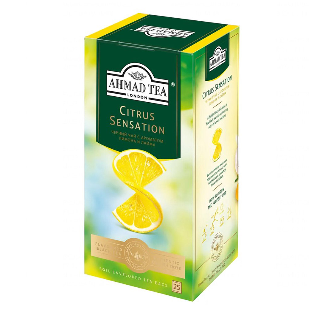 Чай "Ahmad Tea" Citrus Sensation, 25 пакетиков x1.8 г, черный