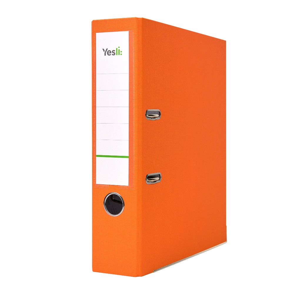 Папка-регистратор "Yesli:", А4, 75 мм, ПВХ, оранжевый