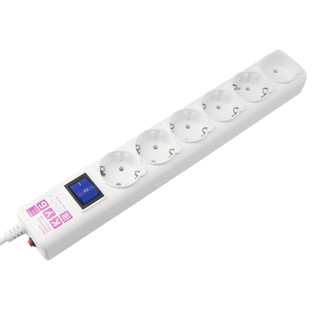 Сетевой фильтр Power Cube "SPG(5+1)-16B-3М", белый - 2