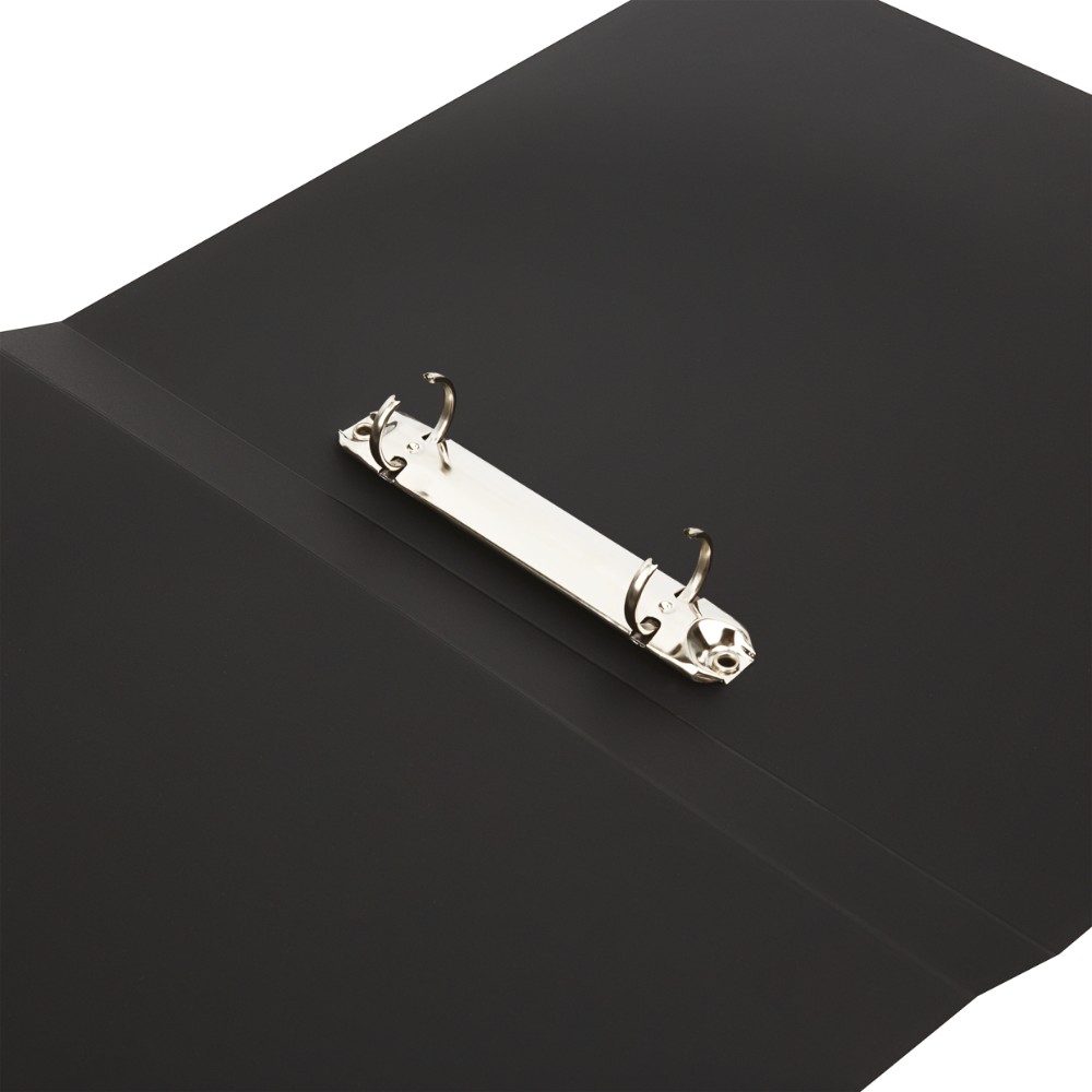 Папка на кольцах "СТАММ", А4, 2 кольца, пластик, черный - 6