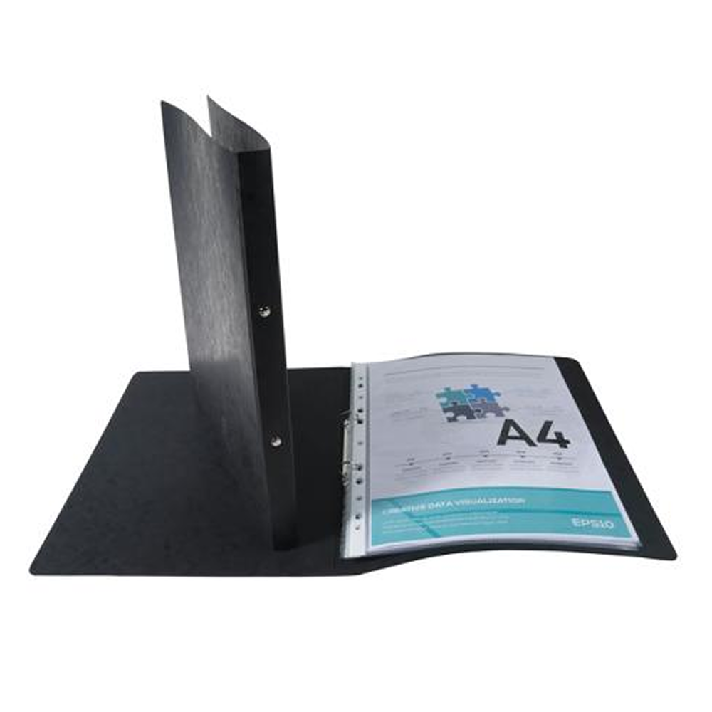 Папка на кольцах "Exacompta", картон, 20 мм, А4, черный