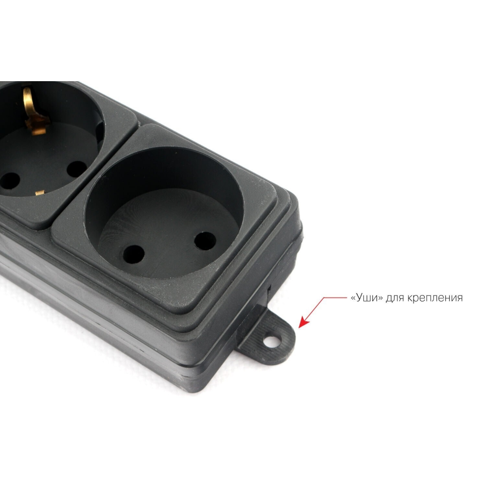 Сетевой фильтр Power Cube "SPG6", 6 розеток, 3 м, черный  - 3