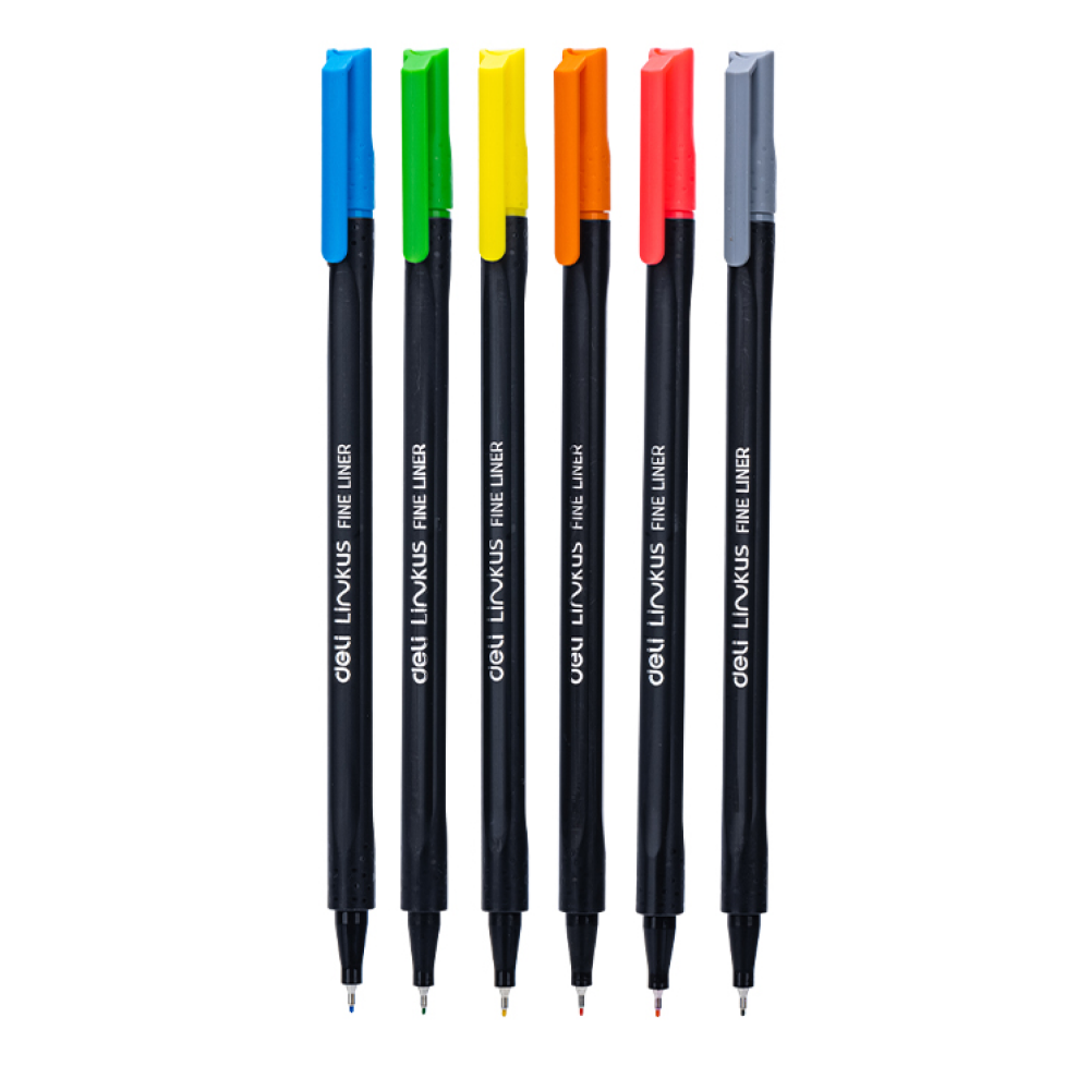 Ручка-лайнер "Linkus", 0.45 мм, 6 шт, ассорти