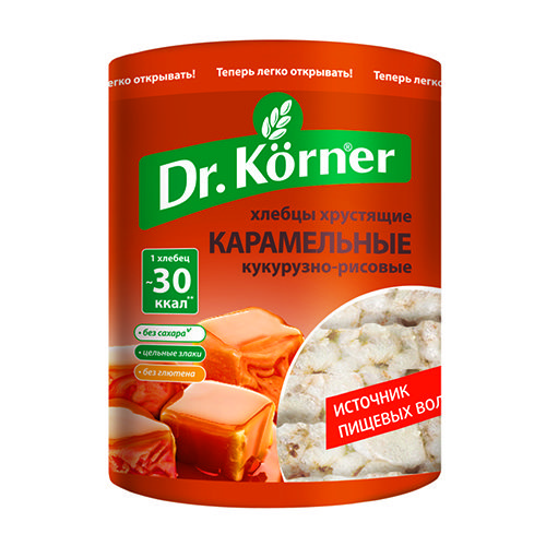 Хлебцы "Dr.Korner" со вкусом карамели