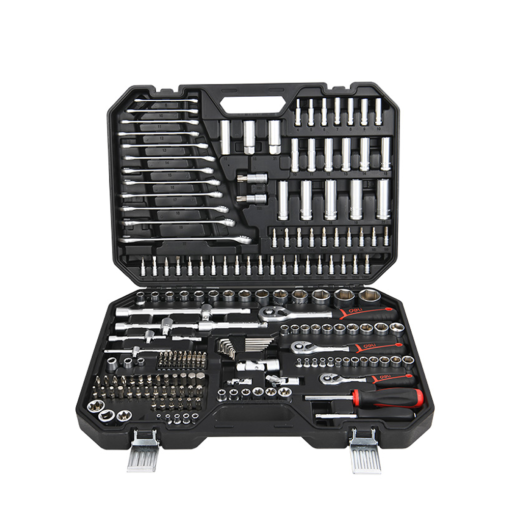 Набор инструмента 1/4", 3/8", 1/2" Deli RS EDQ45216, 216 предметов