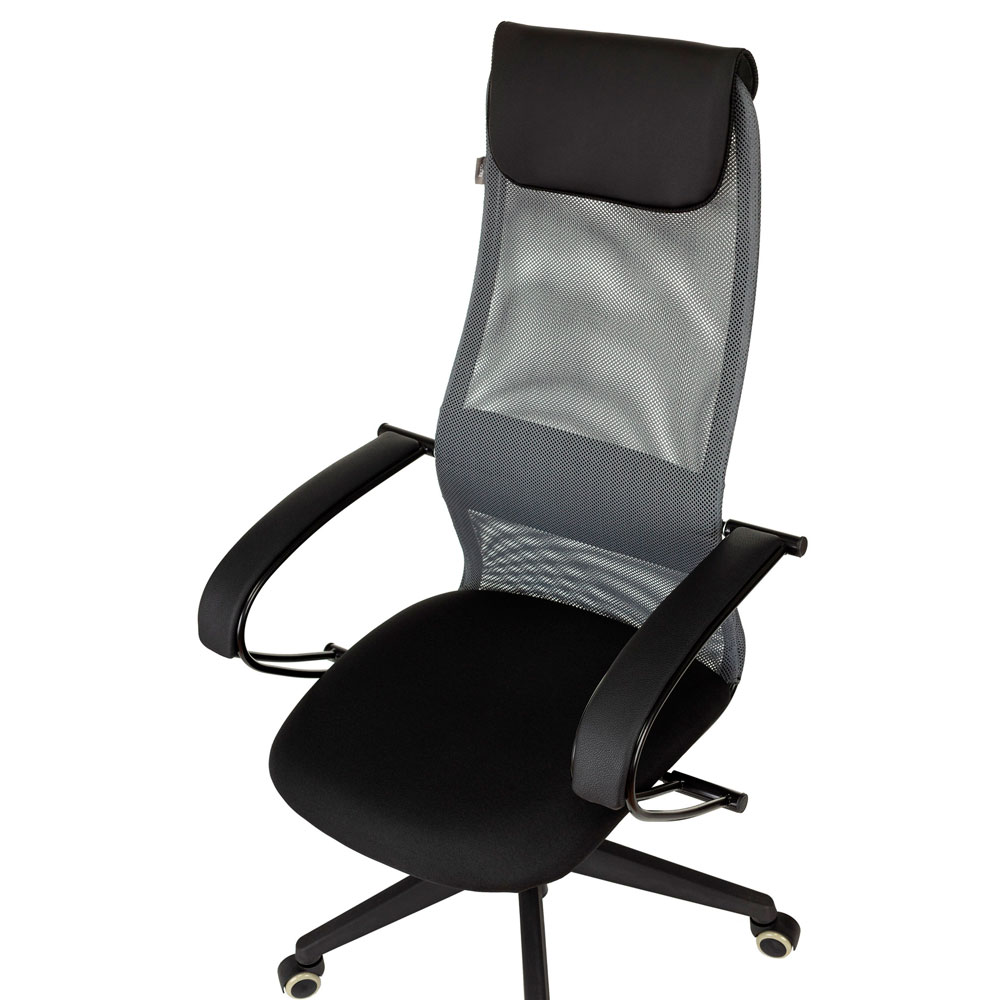 Кресло для руководителя Бюрократ "CH-607 TW-04", Neo Black, сетчатая ткань, темно-серый - 7