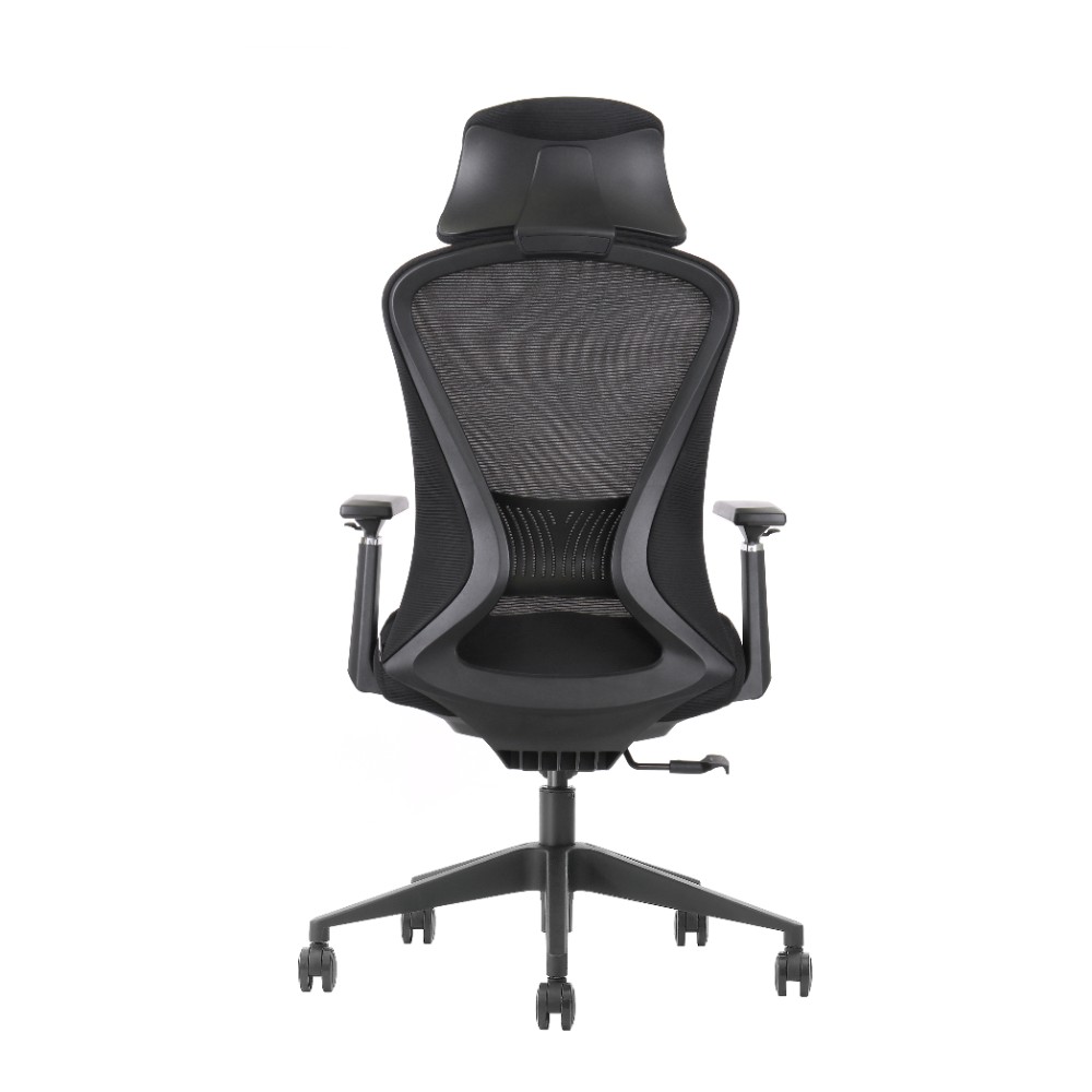 Кресло для руководителя EVOLUTION "OFFICE COMFORT", ткань, сетка, пластик, черный - 6