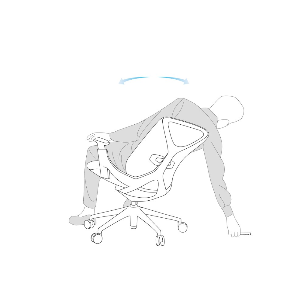 Кресло для руководителя SitZone E-YR-001A-P1-BK сетка/ткань, черный - 7