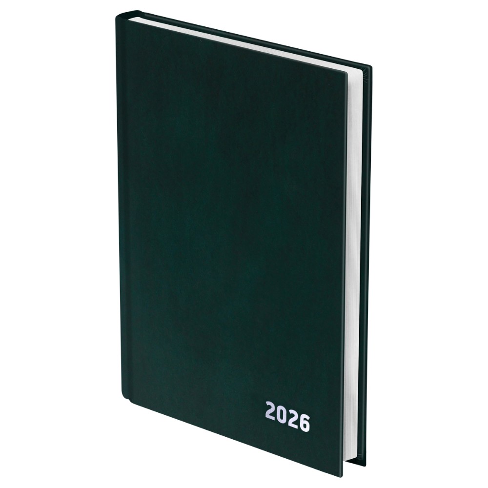 Ежедневник датированный A5 "Бумвинил BG" 2026, зеленый