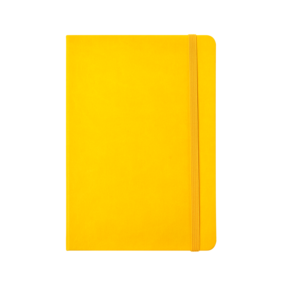 Блокнот "1818-16", А5, 96 листов, на резинке, желтый
