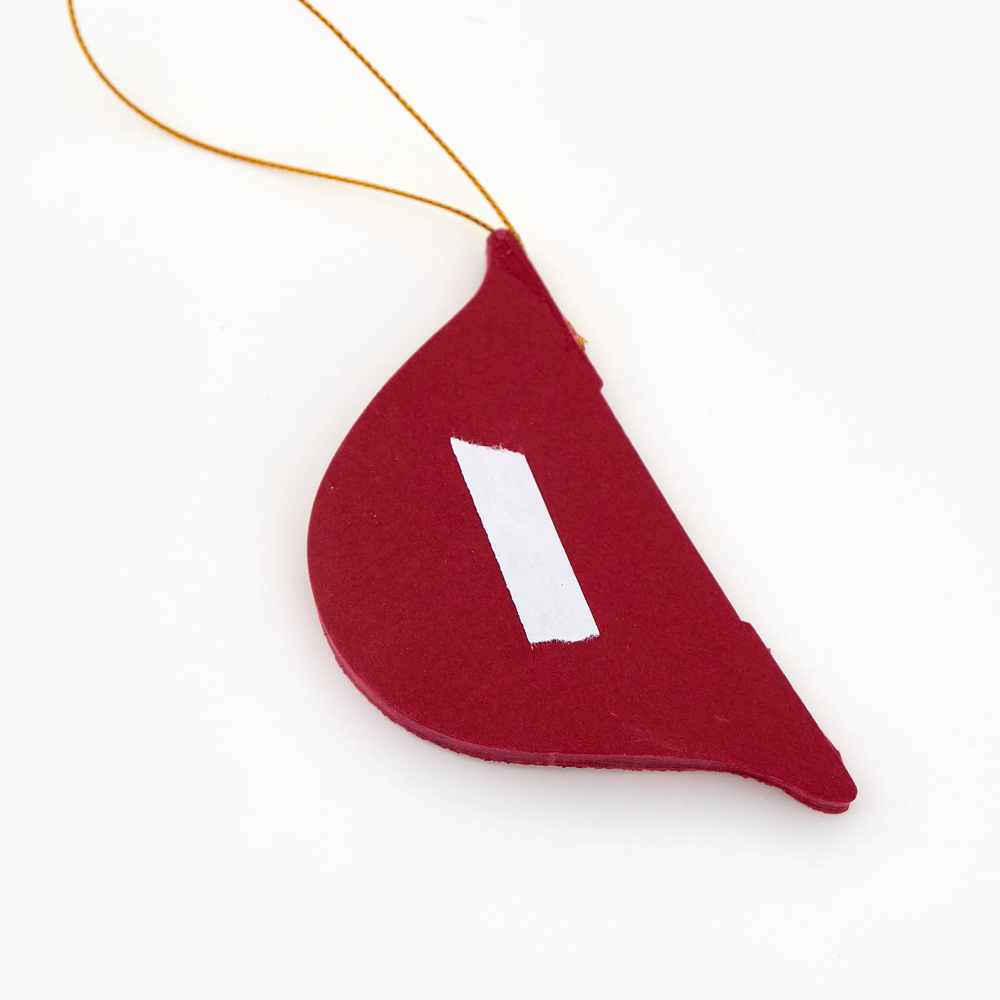 Игрушка бумажная елочная "10888063", 5 шт, бордовый