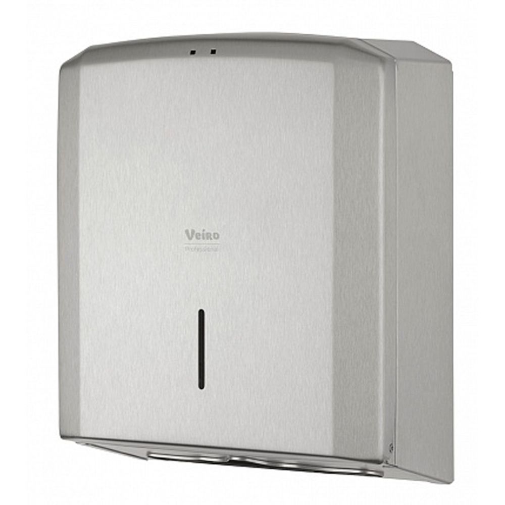 Диспенсер VEIRO Professional "PRIMA Steel" для полотенец листовых