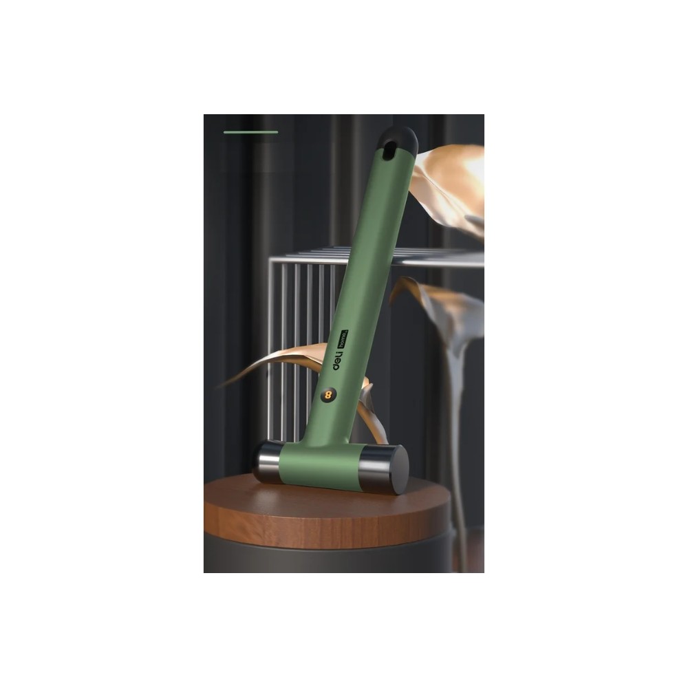 Молоток Deli HS EHT7008L, 0,25 кг, Soft Touch, зеленый - 7