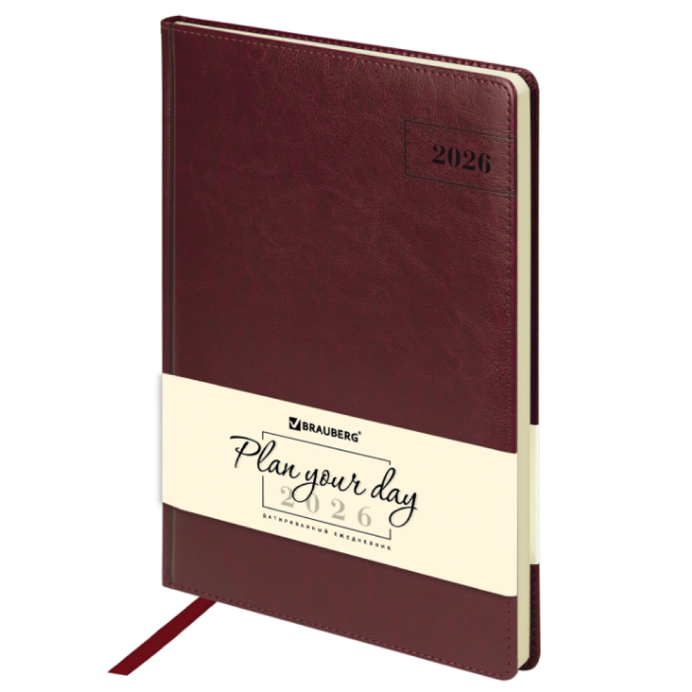 Ежедневник датированный "Imperial" на 2026 год, А4, 336 страниц, бордовый 
