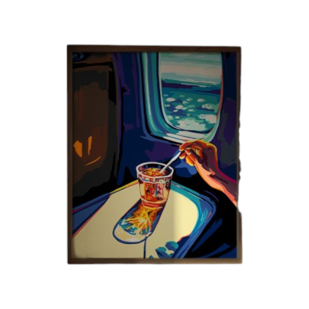 Картина по номерам "Девушка в самолете"