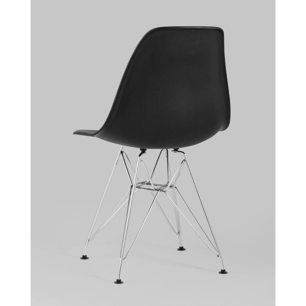 Стул для посетителей Stool Group "Eames DSR New / DC-20101301", пластик, металл, черный - 3