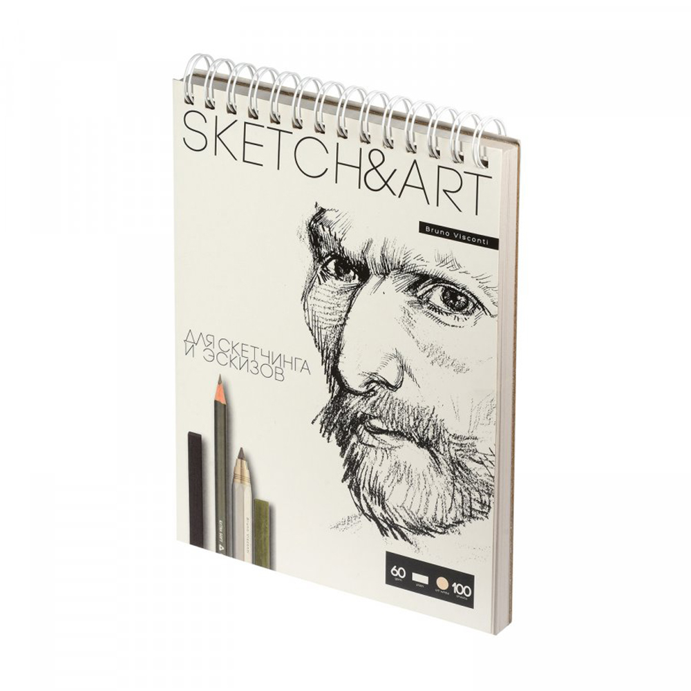 Скетчбук "Sketch&Art", 18.5x25 см, 60 г/м2, 100 листов - 2