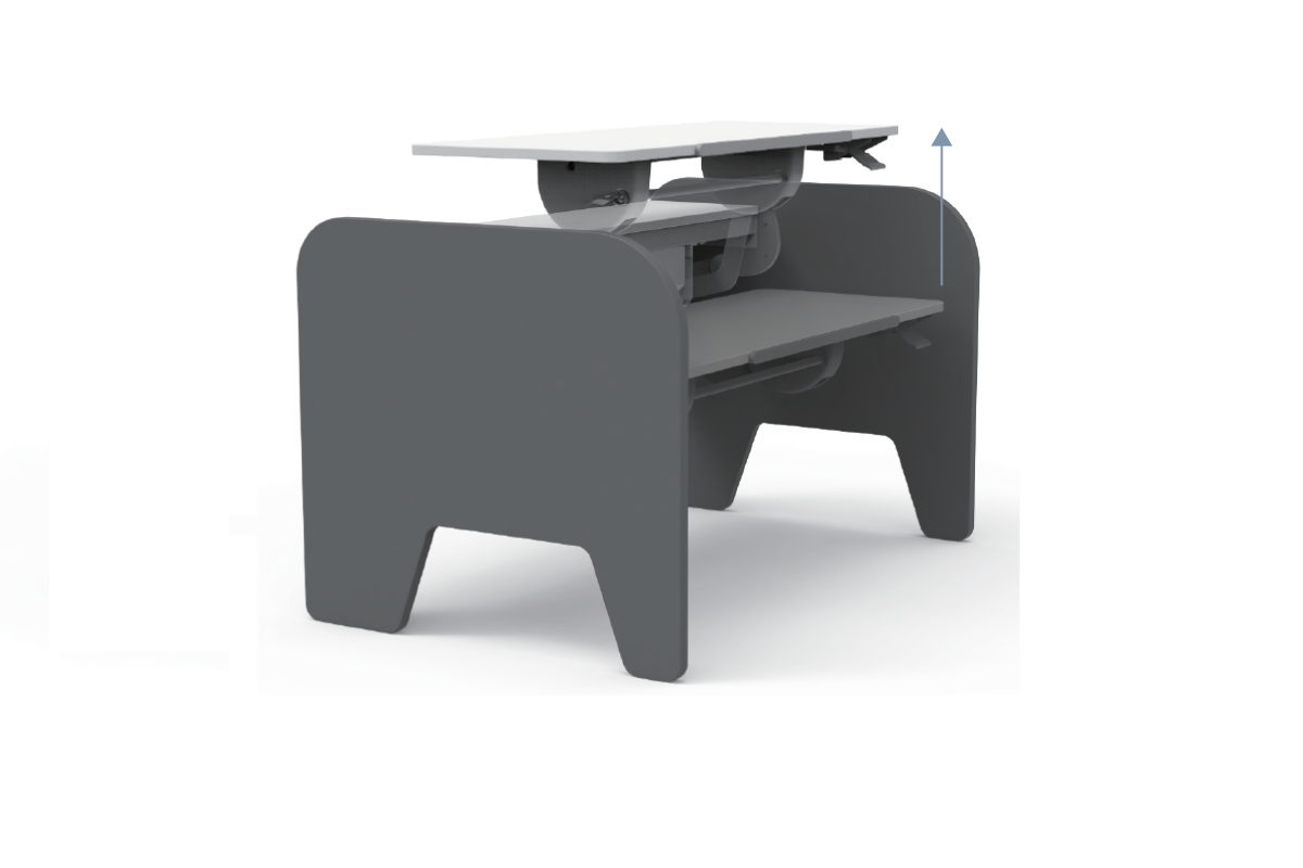 Стол Comf-Pro Elephant Desk UR-3, 1155х700х(340-815) мм, белый, серый - 6
