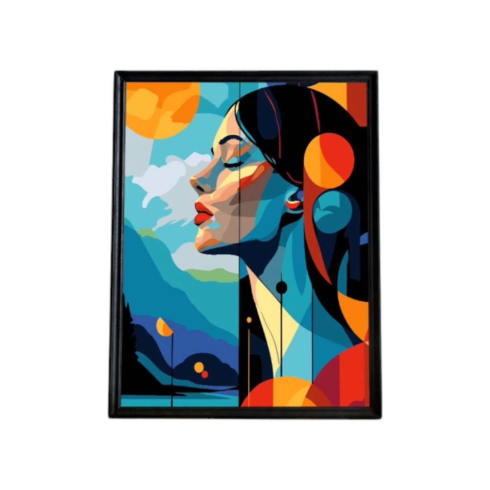 Картина по номерам "Женский портрет абстракция"