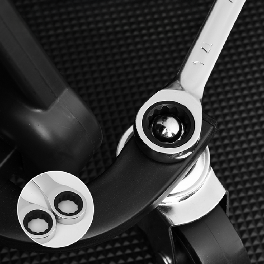 Ключ комбинированный Deli YS EDL34115, 15 мм, с трещоткой, 72 зуба - 2