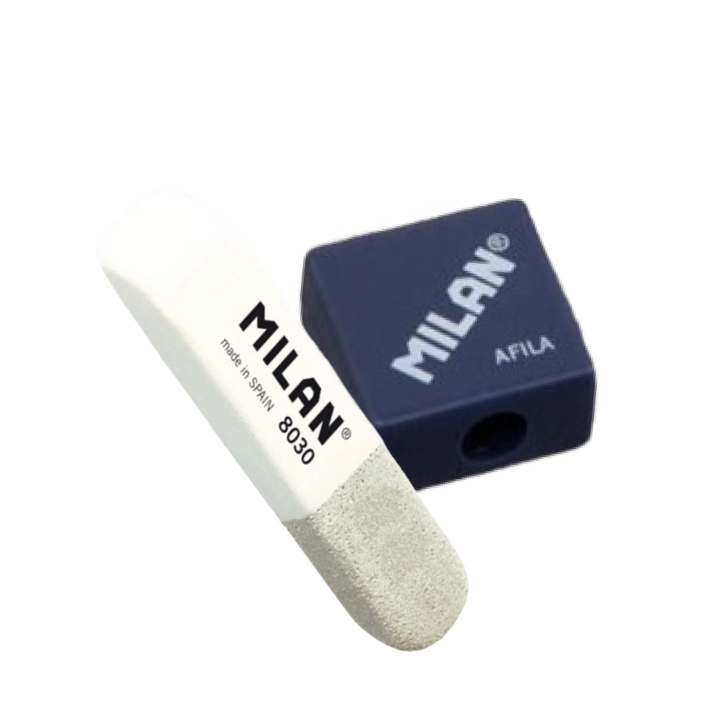 Набор Milan точилка "Afila" + ластик "8030"