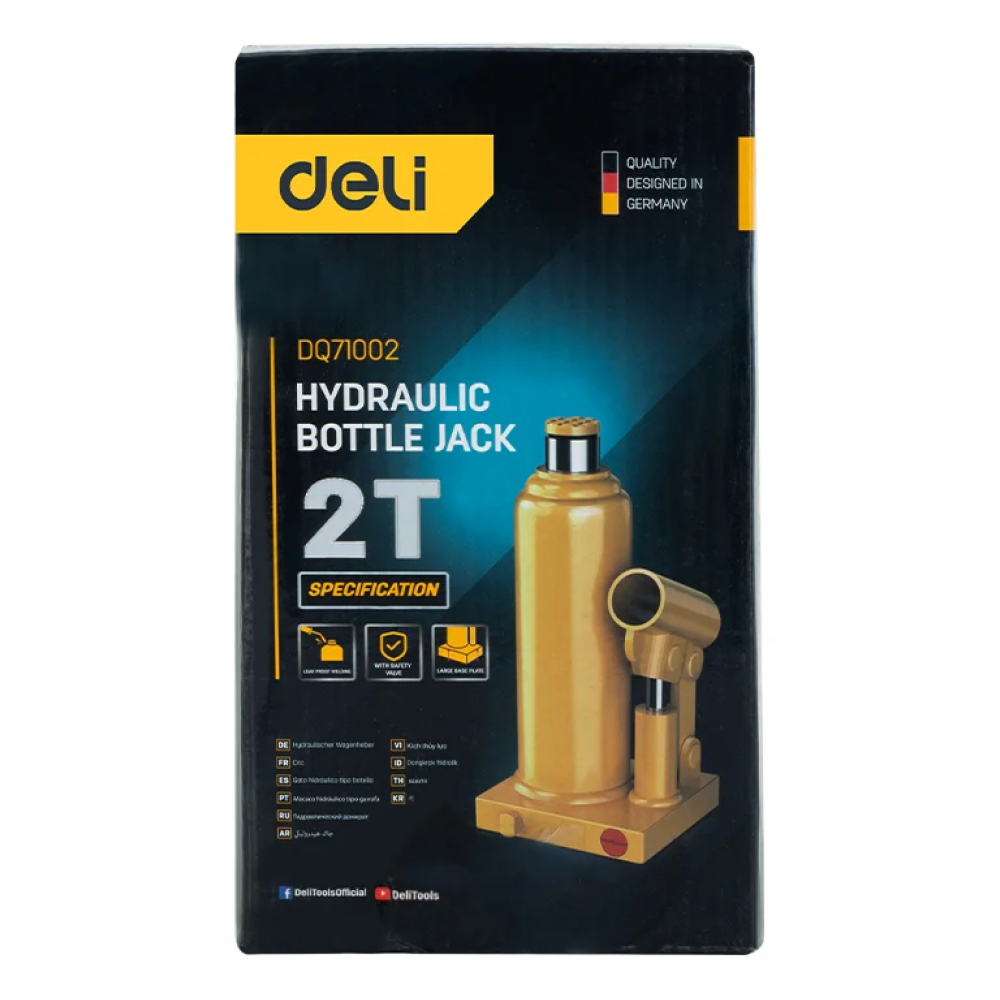 Домкрат бутылочный Deli YS EDQ71002, 2 т - 9