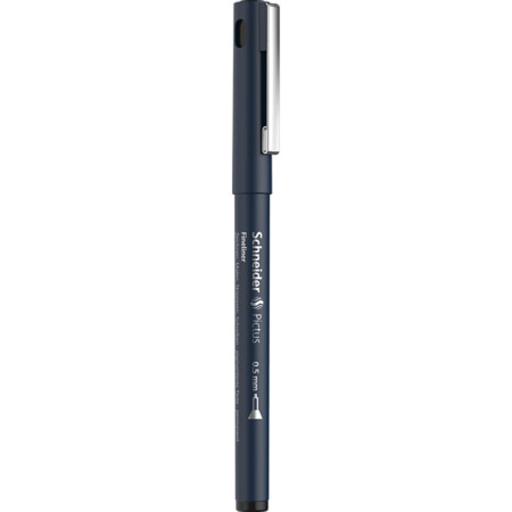 Ручка капиллярная "Schneider Fineliner Pictus", 0.5 мм, черный