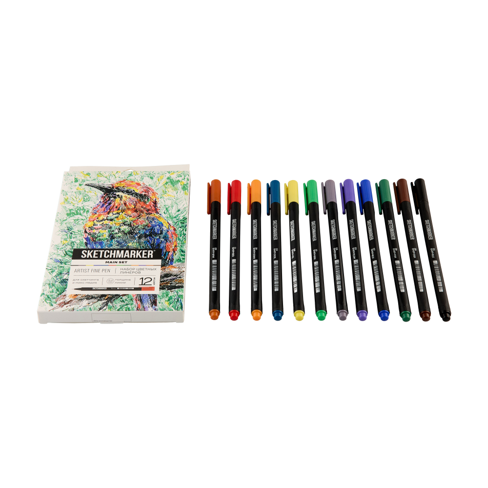 Ручка капиллярная "Sketchmarker Artist fine pen Main", 12 шт - 13
