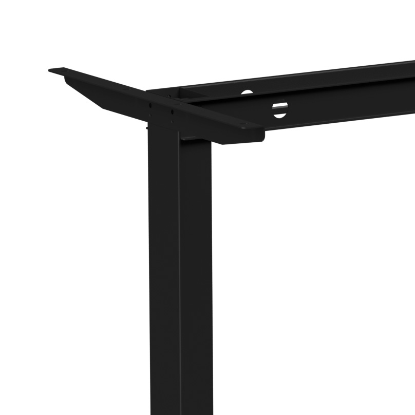 Стол с электроприводом WellDesk Basic 1300x675х18 черный/дуб канзас коричневый (9191456+9072451) - 4
