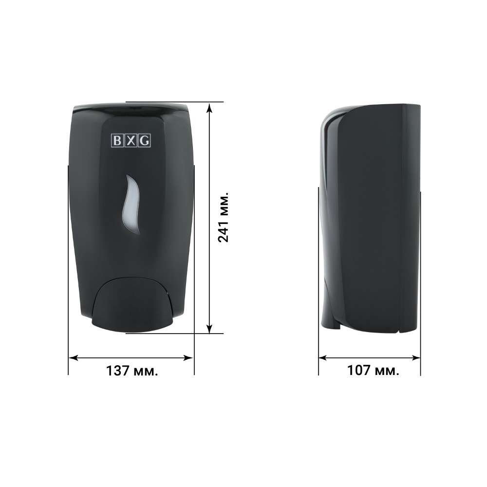Диспенсер BXG SD-1198В, для мыла жидкого 1 л, пластик, черный - 8