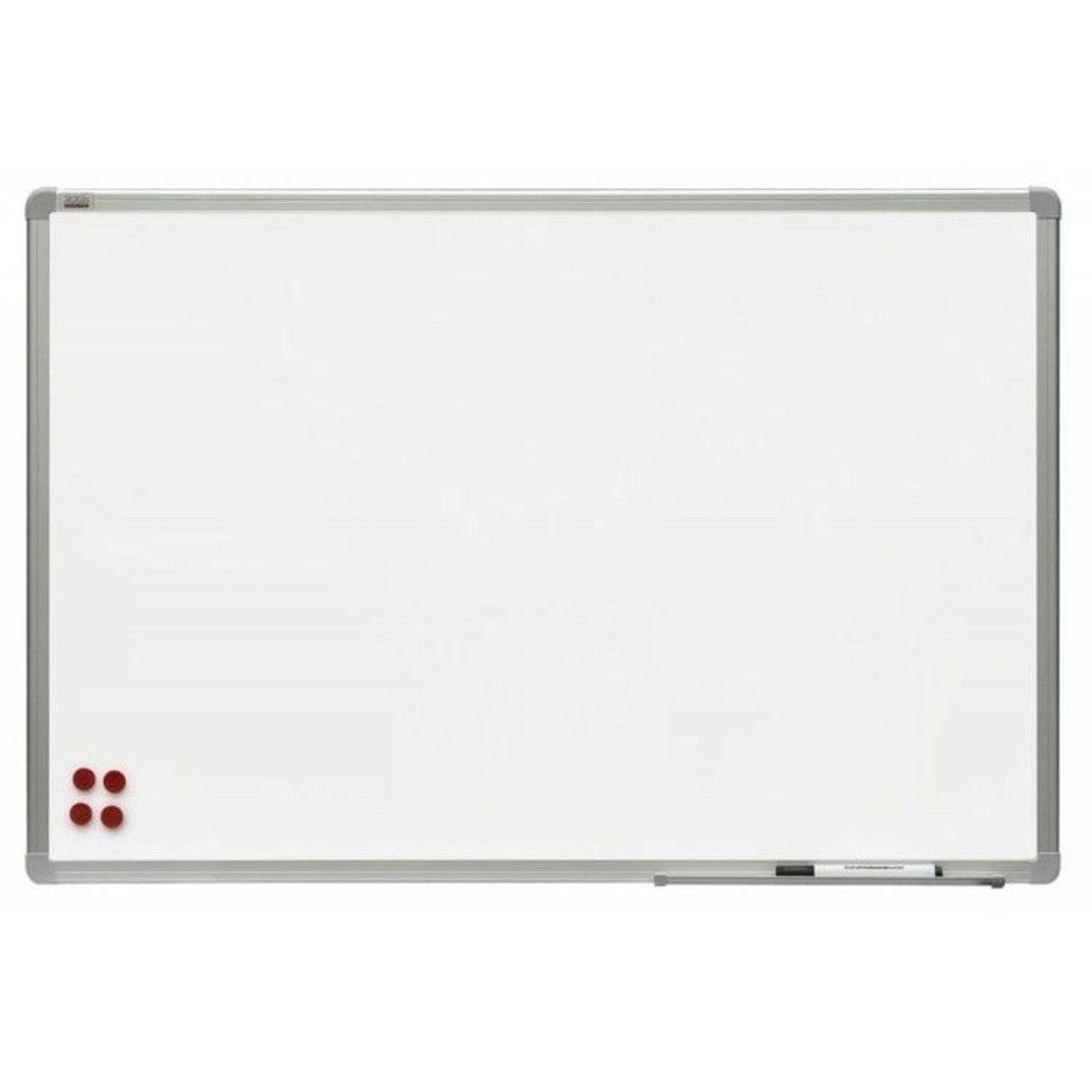 Магнитная доска с полимерным покрытием 2×3 "Alu23", 100x150 см, белый