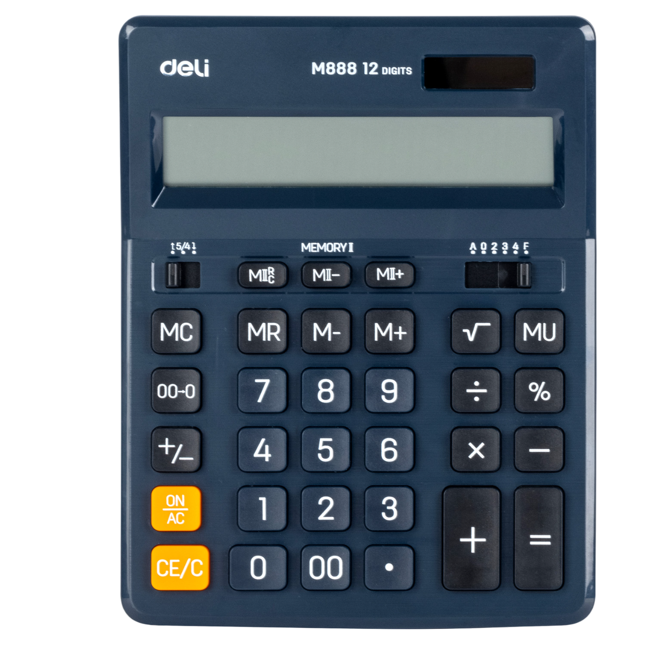 Калькулятор настольный Deli "M888F", 12-ти разрядный, пластик, синий