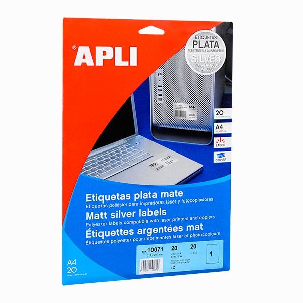 Этикетки влагоустойчивые матовые из полиэстера "Apli"