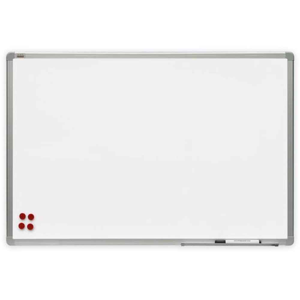 Магнитная доска с полимерным покрытием 2×3 "Alu23", 120x240 см, белый, -30%