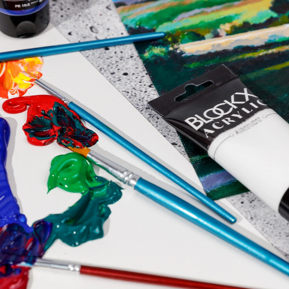 Набор акриловых красок "Blockx. Primaries", 5 цветов, 120 мл - 4