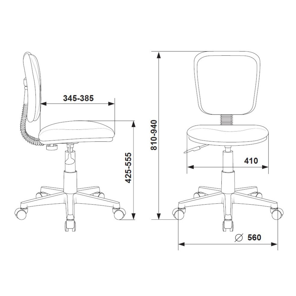 Кресло детское Бюрократ CH-W204NX, ткань, пластик, серый - 5