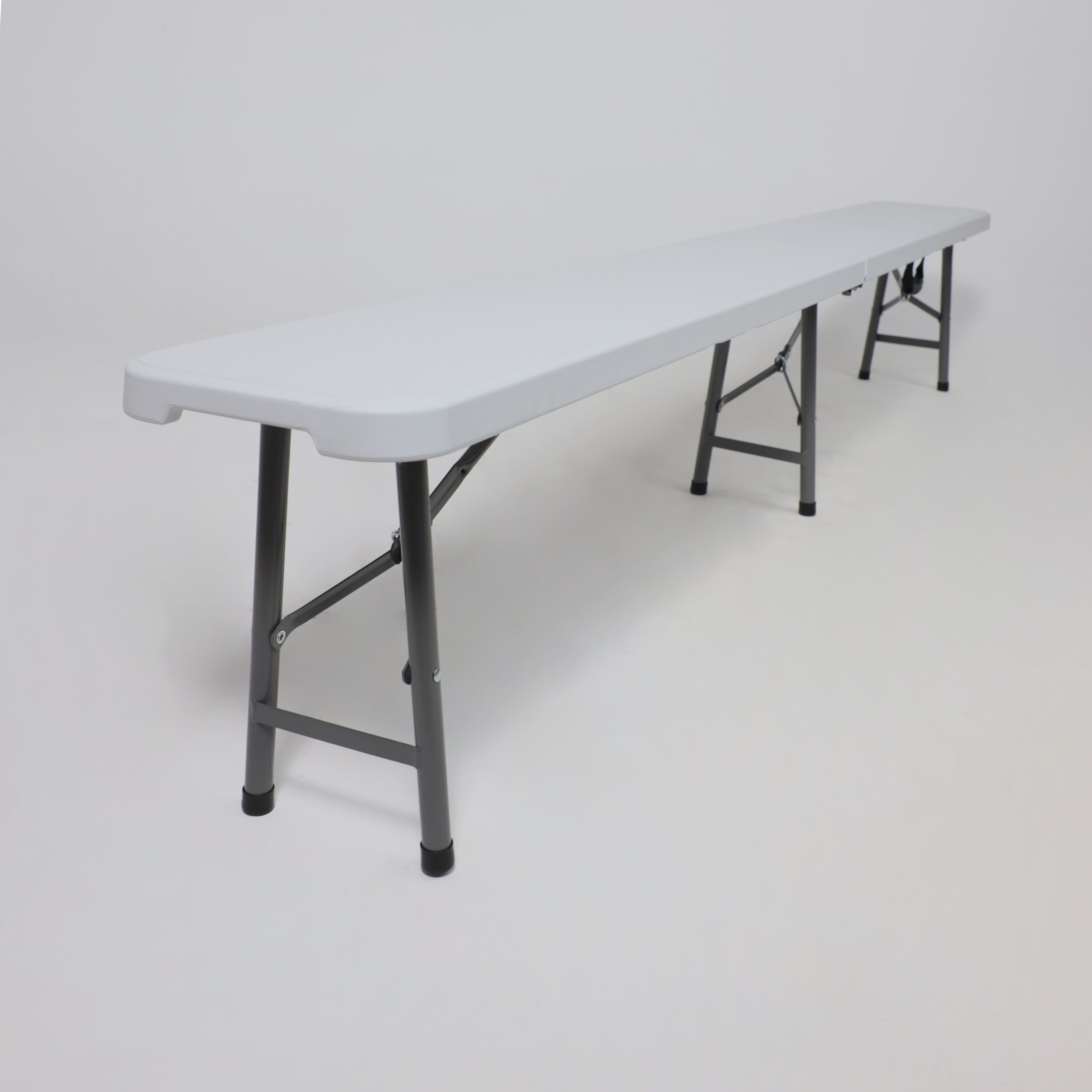Скамья складная Bench AKS тип 2, 2400х300х430 мм, белый - 5