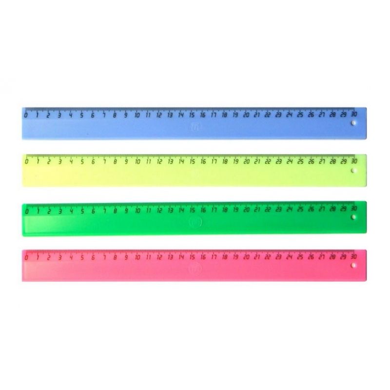 Линейка "Юни", 30 см, ассорти
